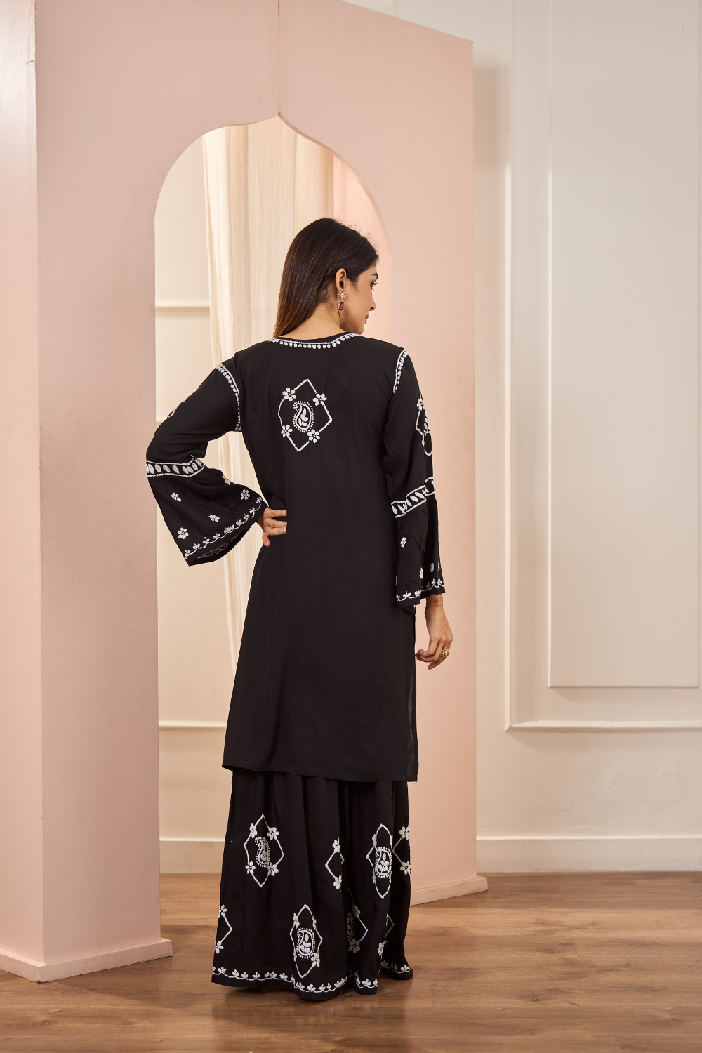 Naaz Modal Garara Set - Black