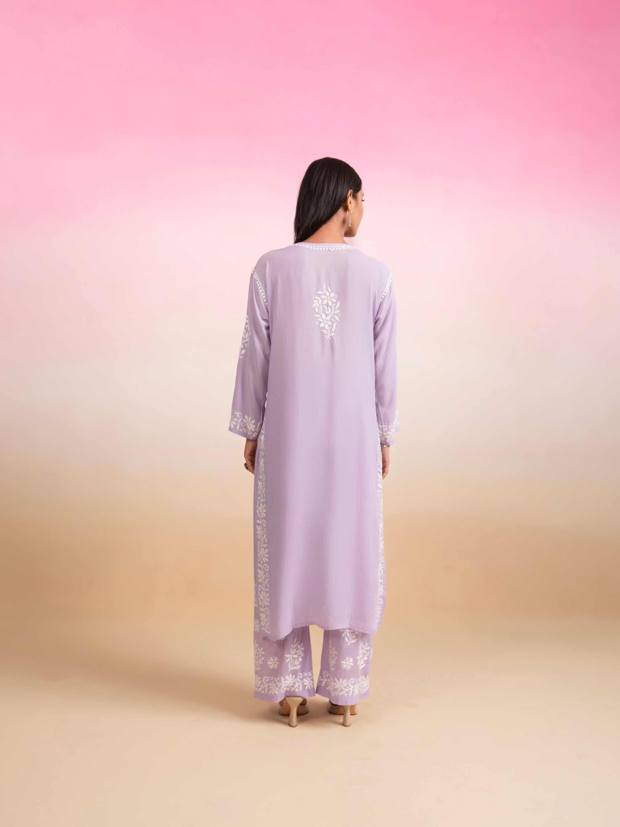 Zainab Modal Cotton Set - Lavender