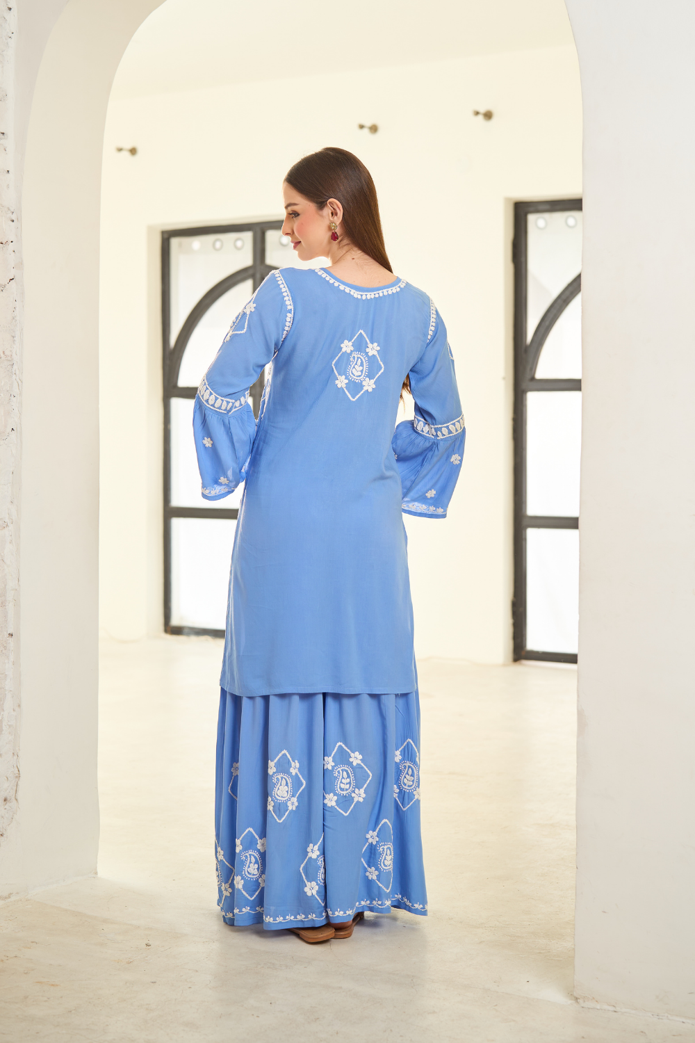 Naaz Modal Garara Set - Blue