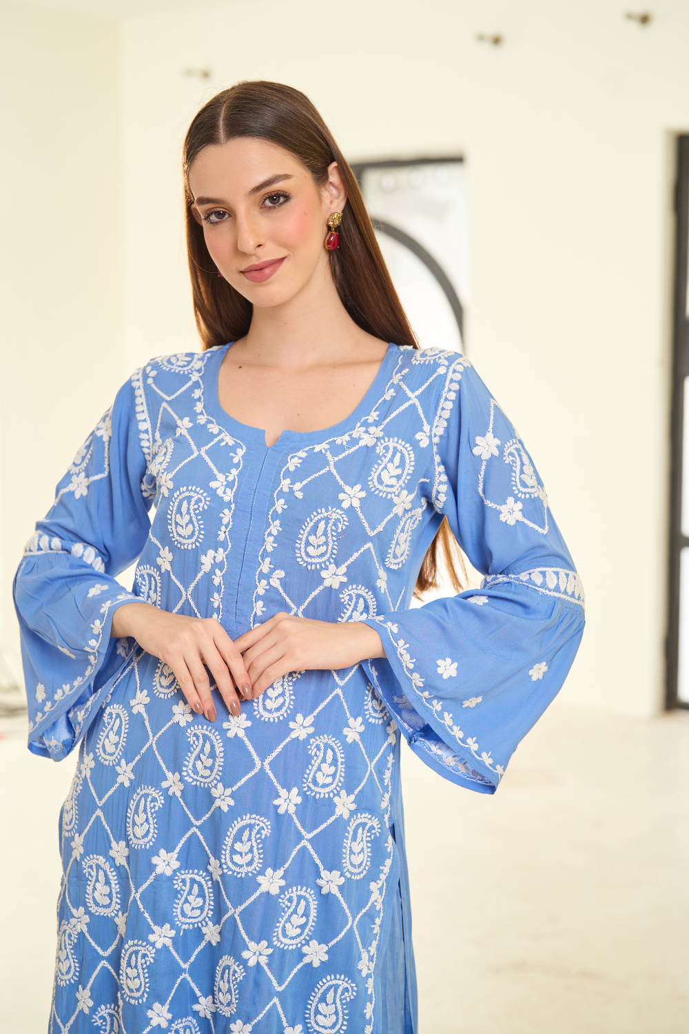 Naaz Modal Garara Set - Blue