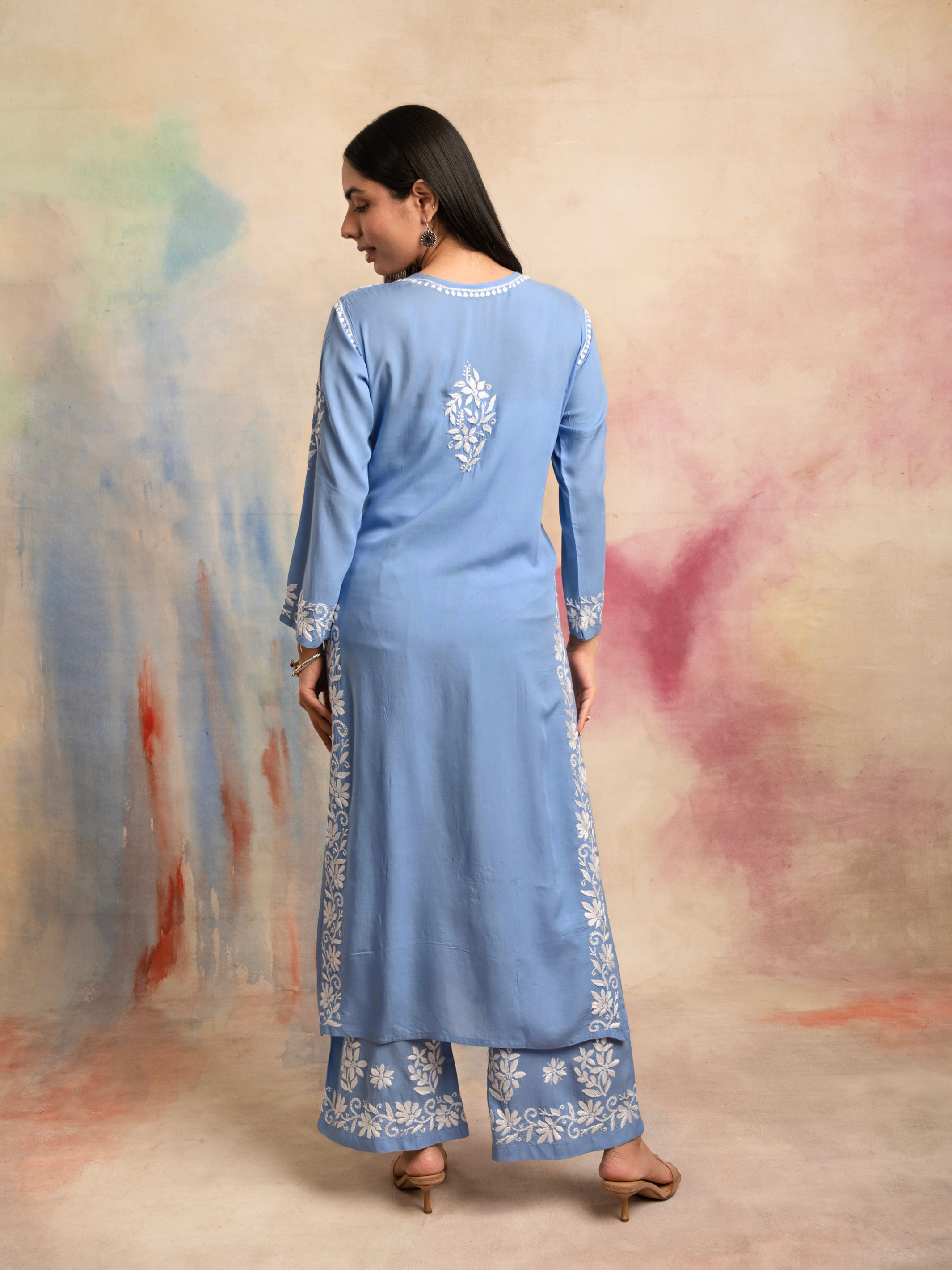Zainab Modal Cotton Set - Blue