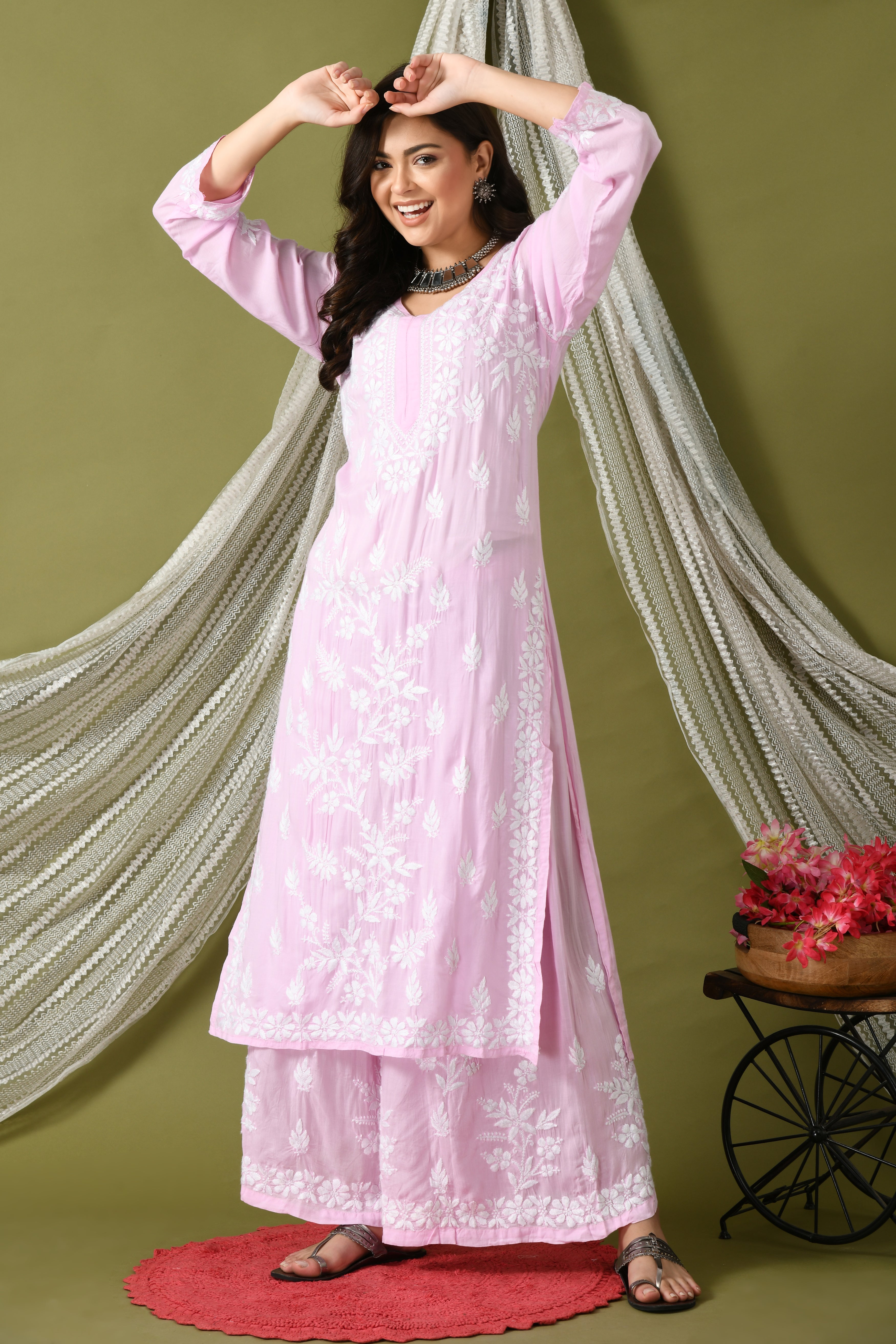 Farah Pink Modal Cotton Set